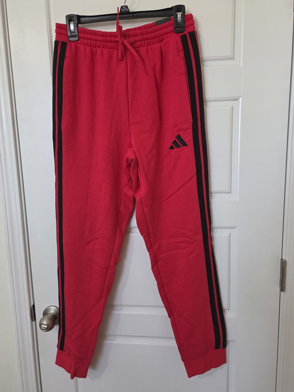 Men's Adidas 3 Stripe Fleece Track Pants Size Small JE6313 NWT